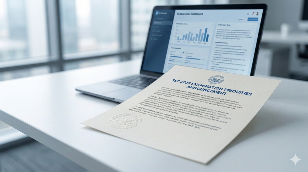 SEC 2026 exam priorities document highlighting AI tool compliance requirements for wealth advisors